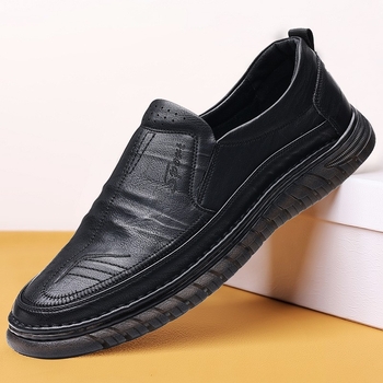 Muške kožne casual tenisice, prozračne, slip-on, za vožnju, proljeće 2024
