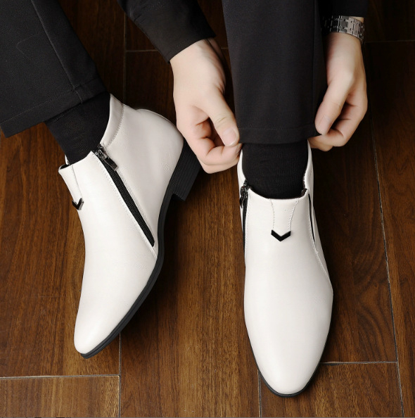 Muške cipele s oštrim vrhom od PU kože, britanski stil casual loafers, pakiranje u OPP vrećici sa zatvaračem