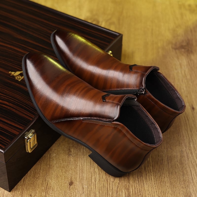 Muške cipele s oštrim vrhom od PU kože, britanski stil casual loafers, pakiranje u OPP vrećici sa zatvaračem