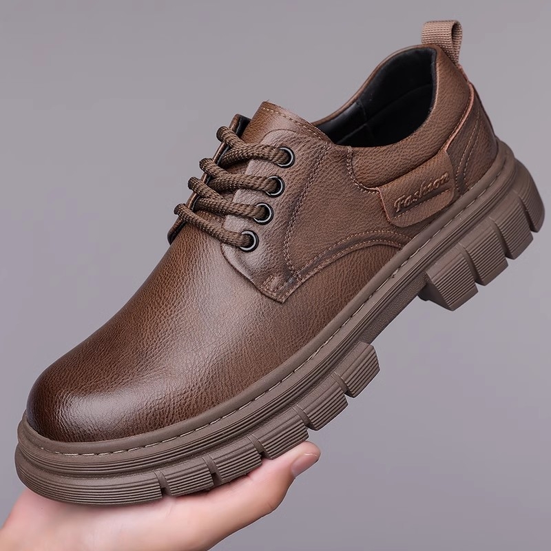 Britanski stil i korejski stil, niskoprofilne radne cipele za muškarce, kožne svakodnevne cipele, retro stil Martin cipele