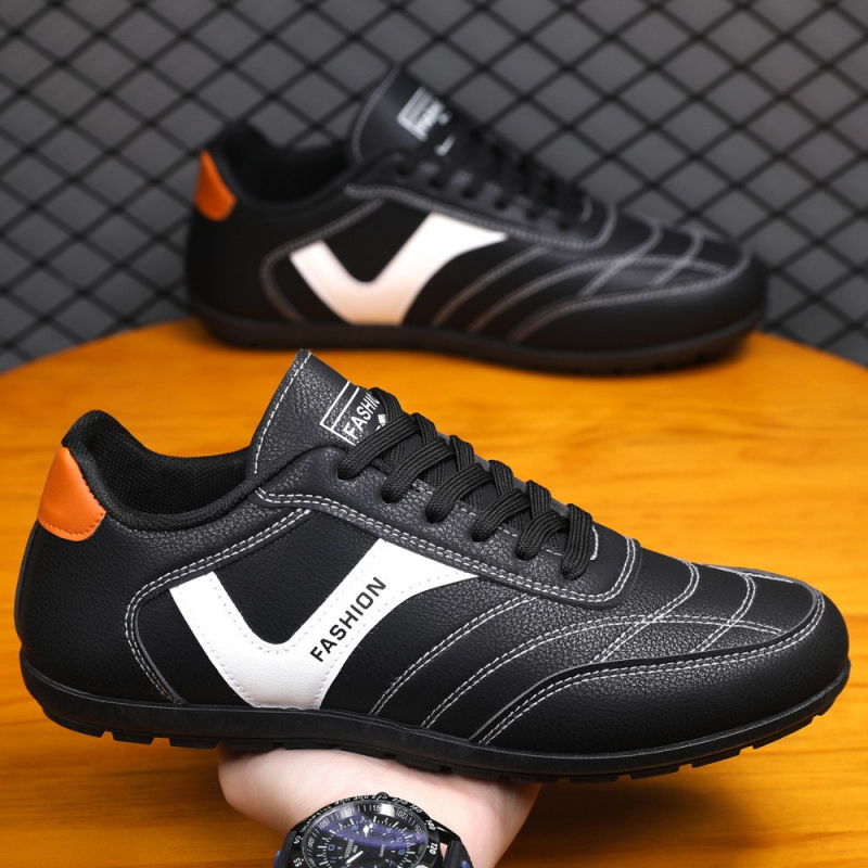 Muške kožne slip-on loaferice s prozračnom kožom i blok bojama, casual obuća