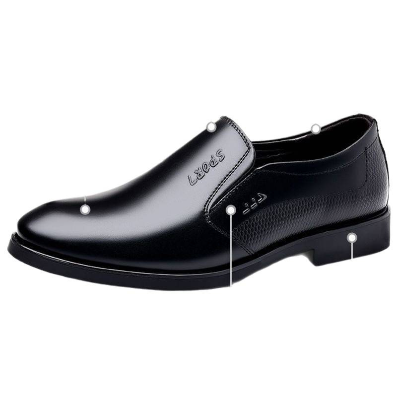 Muške cipele od prave kože – formalne poslovne cipele s mekanom gumom, brogue detalji, inspirirane korejskim stilom za casual nošenje