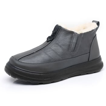 Muške zimske čizme za snijeg s podstavom od ovčje vune, debele, vodootporne i protuklizne, slip-on, tople