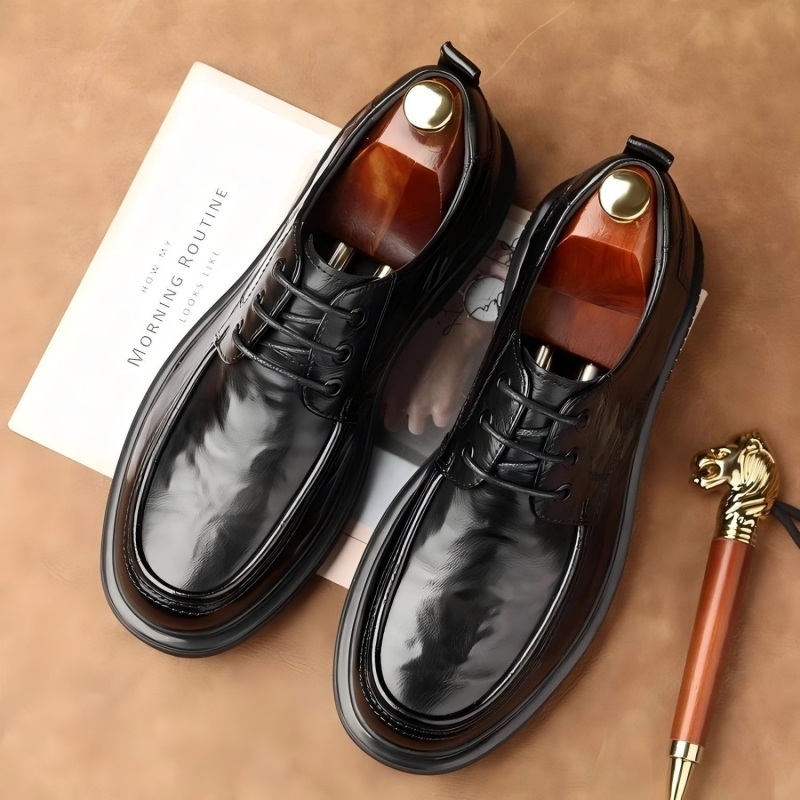 Muške elegantne cipele od prvoklasne teleće kože, jesensko-zimski, poslovni stil, brogue