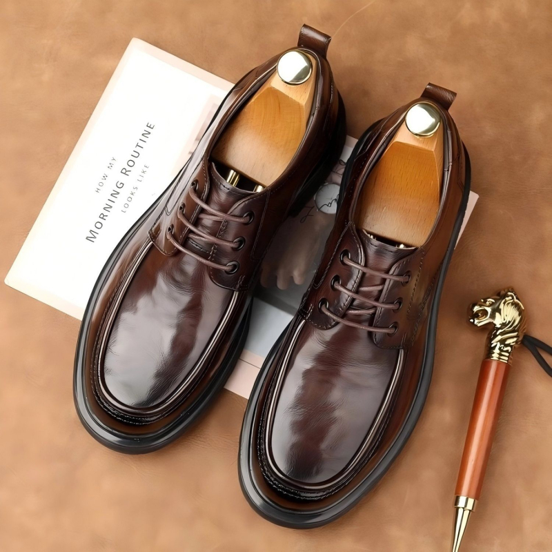 Muške elegantne cipele od prvoklasne teleće kože, jesensko-zimski, poslovni stil, brogue