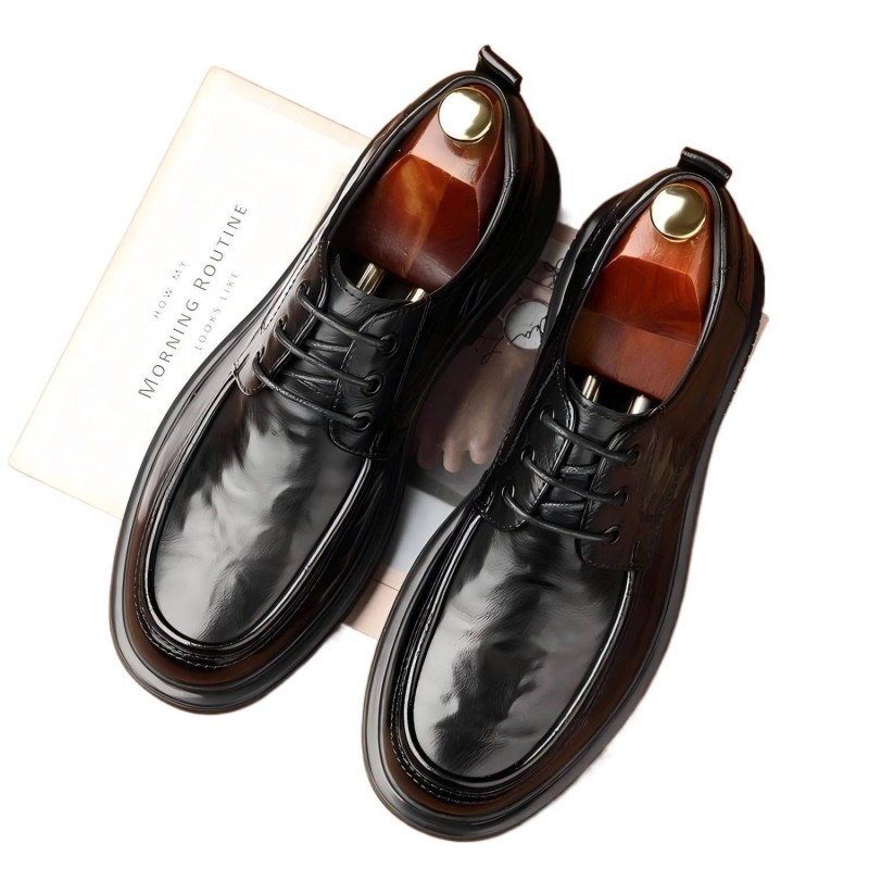 Muške elegantne cipele od prvoklasne teleće kože, jesensko-zimski, poslovni stil, brogue