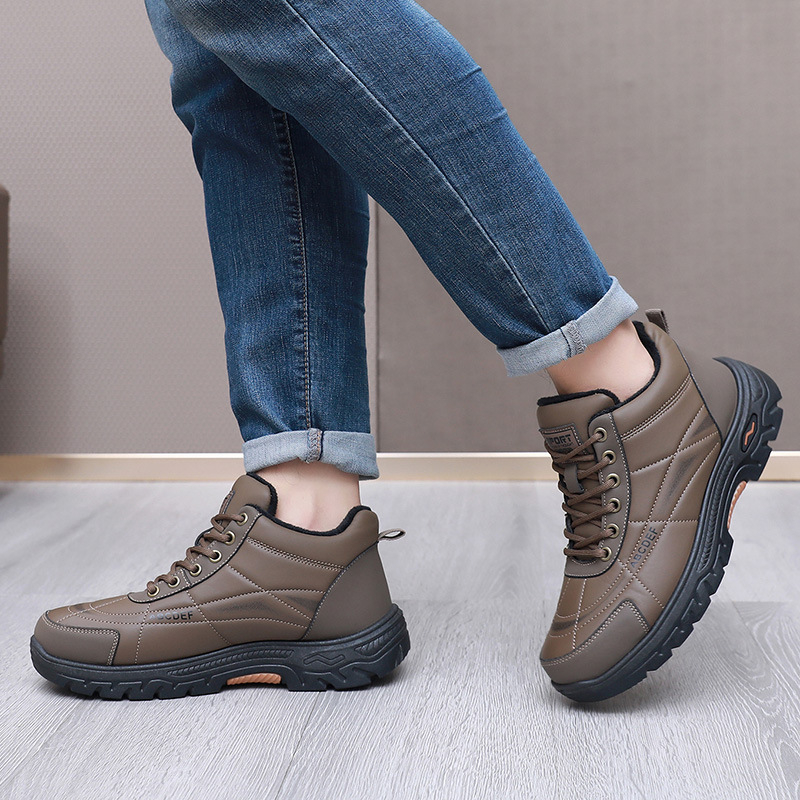Muške zimske čizme za snijeg 2025, nove, protuklizne, otporne na habanje, za vanjsku upotrebu, udobne i lagane, obuće stil dad shoes
