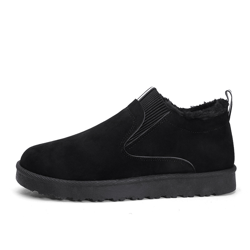 Muške zimske čizme za snijeg s plišnom podstavom, debeli i topli, slip-on model, koža i krzno
