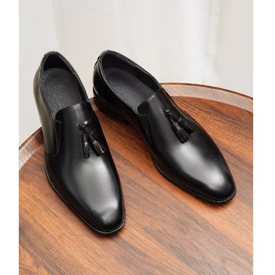 Muški loaferi s resicama, velike veličine, od prave kože, slip-on, poslovni britanski stil