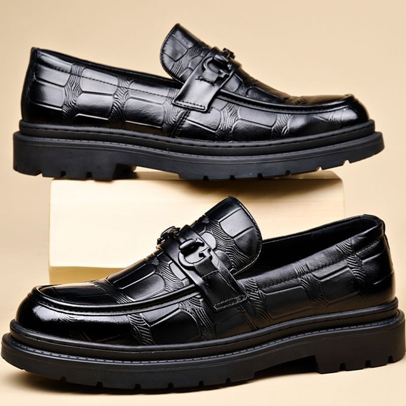 Woodpecker Muške Kožne Loafers – Casual i Poslovni Stil, Od Prave Kože, Debela Potplata, Slip-On Za Vožnju