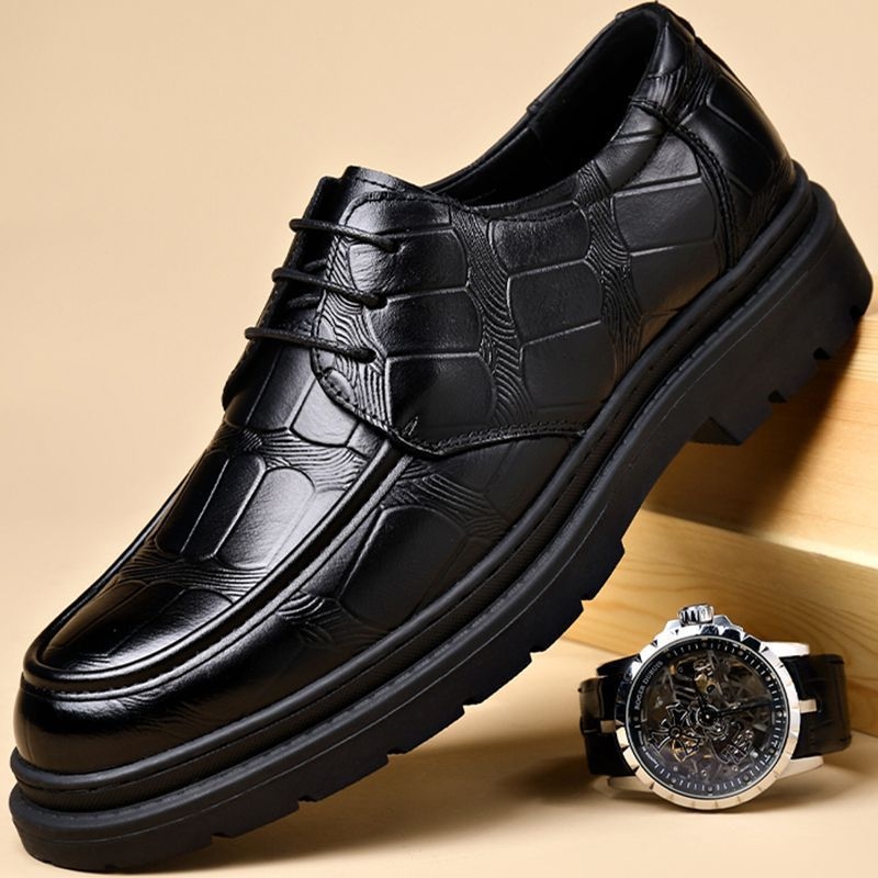 Woodpecker Muške Kožne Loafers – Casual i Poslovni Stil, Od Prave Kože, Debela Potplata, Slip-On Za Vožnju