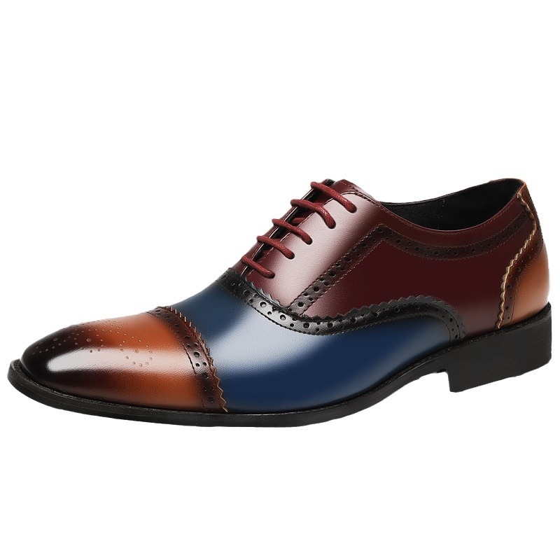Muške kožne poslovne cipele, za poslovni i casual stil, s uskim vrhom, britanski stil, u velikim veličinama