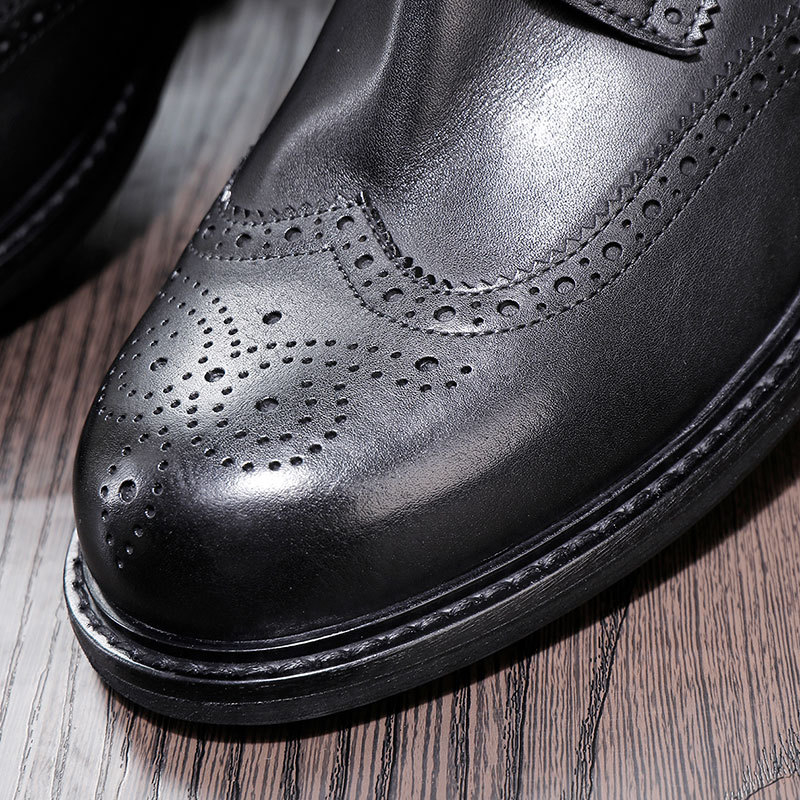 Мъжки ботуши Martin с Goodyear Welted, винтидж стил, кожени с украса от брогу