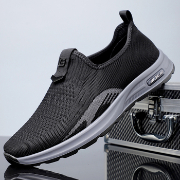 Férfi Fly-Woven hálós futócipő, könnyű és légáteresztő, kültéri, mindennapi sportcipő puha talppal 6696