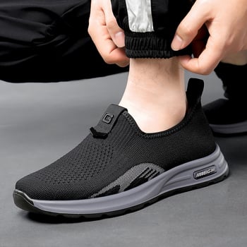 Férfi Fly-Woven hálós futócipő, könnyű és légáteresztő, kültéri, mindennapi sportcipő puha talppal 6696