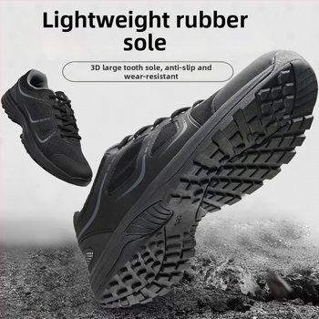 Dýchajúce, ľahké tréningové topánky pre všetky ročné obdobia, čierne, unisex, outdoor obuv