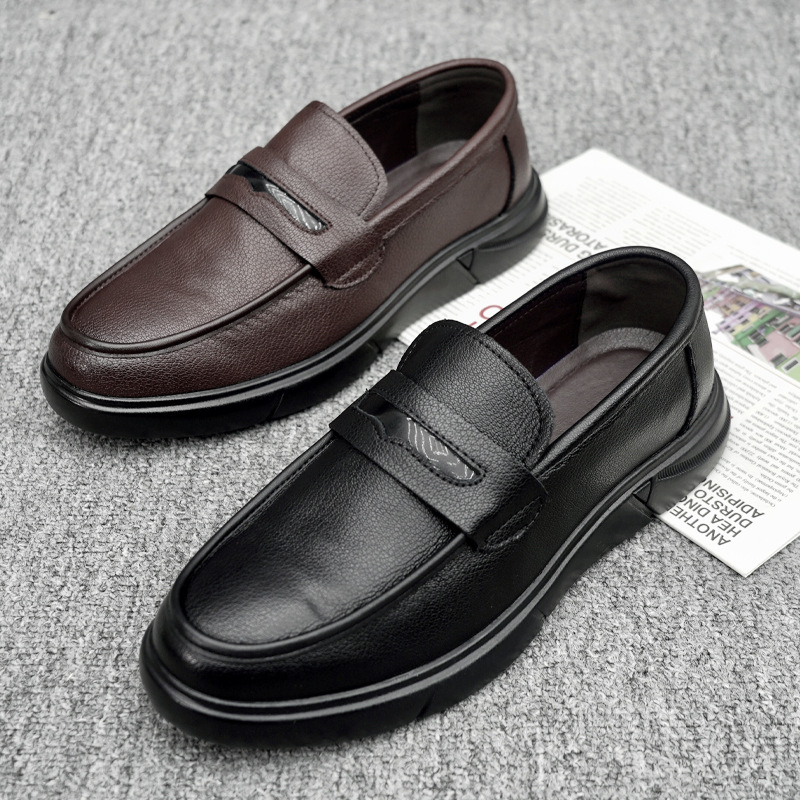 2024 Muške cipele od prave kož, udobne, casual, prozračne, meka potplata, svestran stil