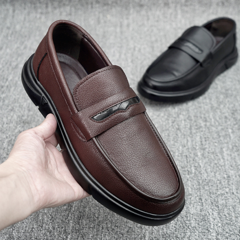 2024 Muške cipele od prave kož, udobne, casual, prozračne, meka potplata, svestran stil