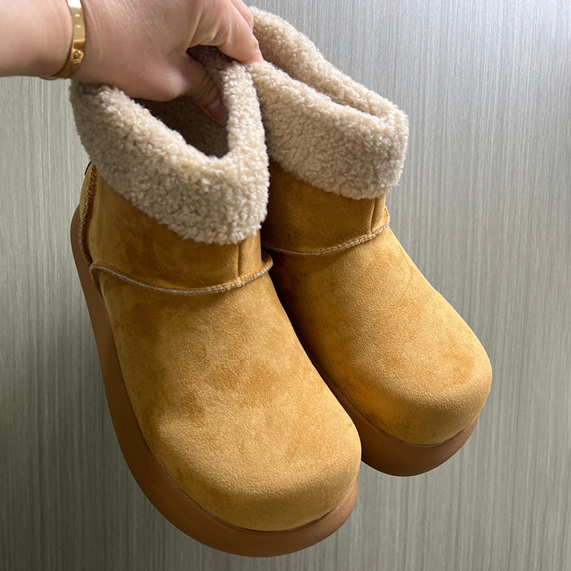 Férfi téli csizma lapos talppal, fleece bélésű, rövid csizmák Birkenstock-stílusban, 2025-ös modell, kód 64104-X