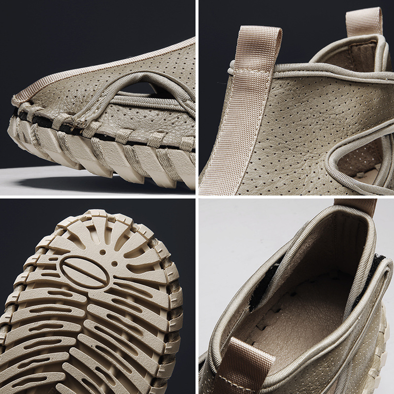 Muške ljetne casual sandale, široka veličina, korejski stil, svestran dizajn, zatvaranje Velcro, prozračne i protuklizne