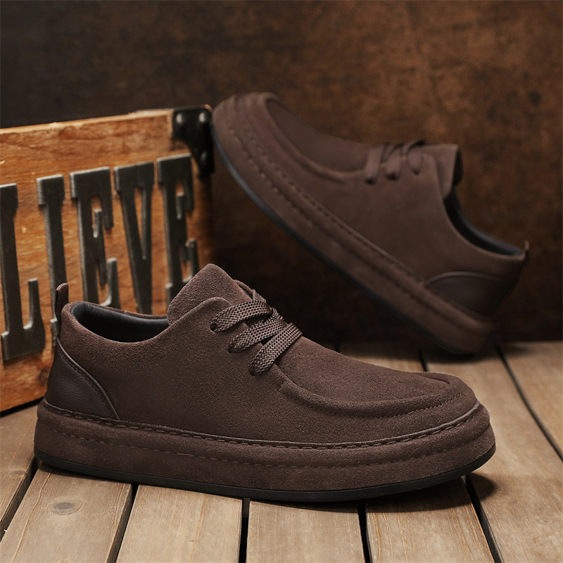 Muške crne slip-on tenisice s PU gornjim dijelom, casual loafers 2025 jesen-zima