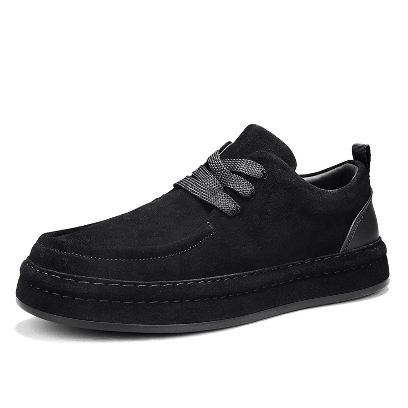 Muške crne slip-on tenisice s PU gornjim dijelom, casual loafers 2025 jesen-zima