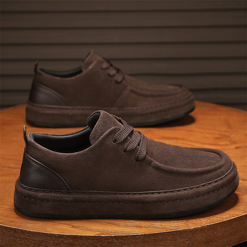Muške crne slip-on tenisice s PU gornjim dijelom, casual loafers 2025 jesen-zima