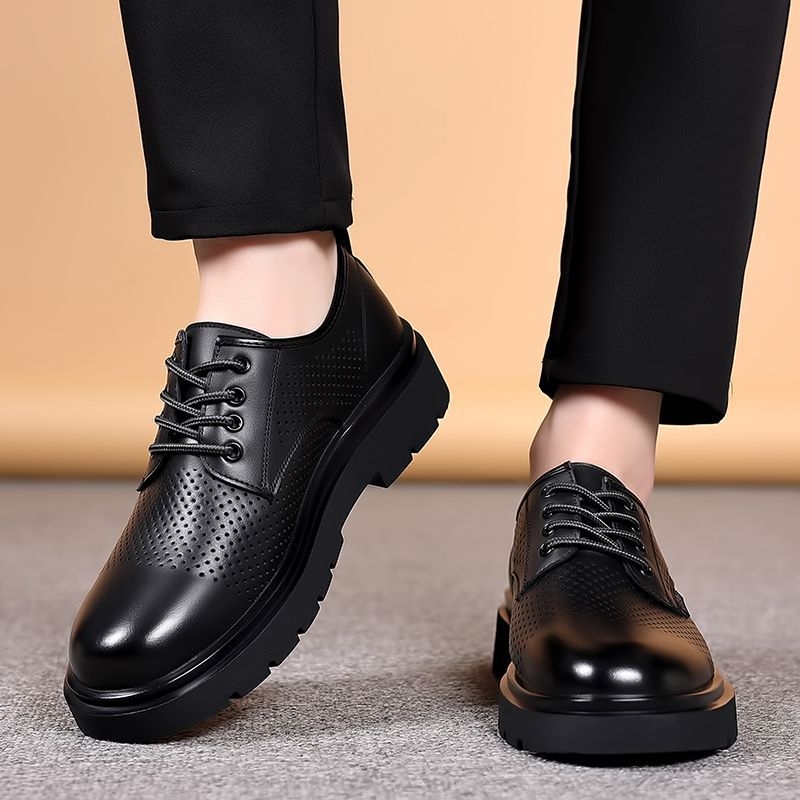 Muške kožne cipele za poslovni i formalni stil, novi casual ljetni perforirani model sa širokim vrhom