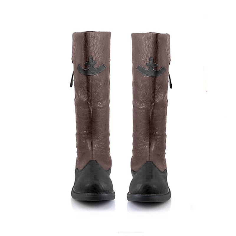 Unisex PU kožne čizme u srednjovjekovnom stilu Viking/Nordijski retro piratske s gumom na potplatu