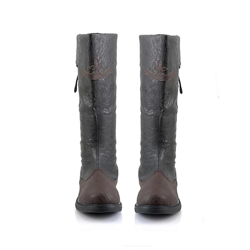 Unisex PU kožne čizme u srednjovjekovnom stilu Viking/Nordijski retro piratske s gumom na potplatu