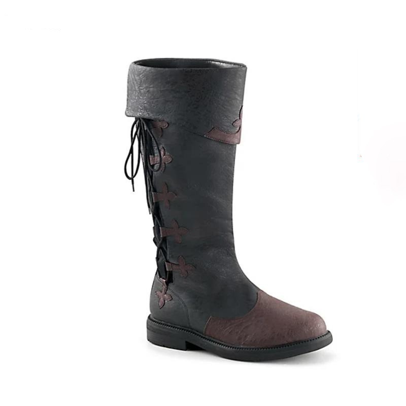Unisex PU kožne čizme u srednjovjekovnom stilu Viking/Nordijski retro piratske s gumom na potplatu