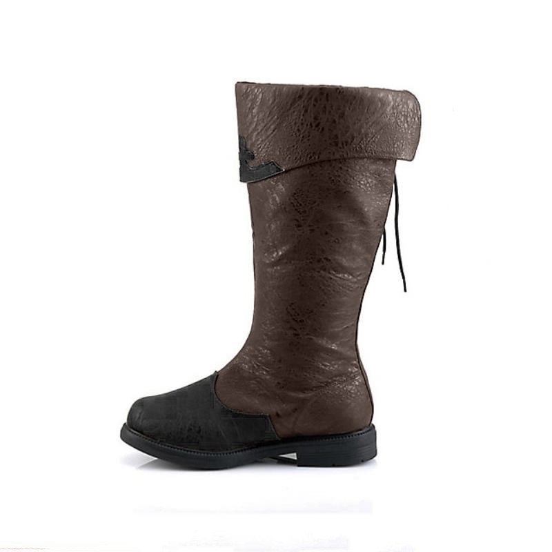 Unisex PU kožne čizme u srednjovjekovnom stilu Viking/Nordijski retro piratske s gumom na potplatu