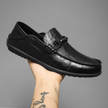 2024 Nove muške cipele u britanskom stilu – lagane kožne loaferice, casual slip-on