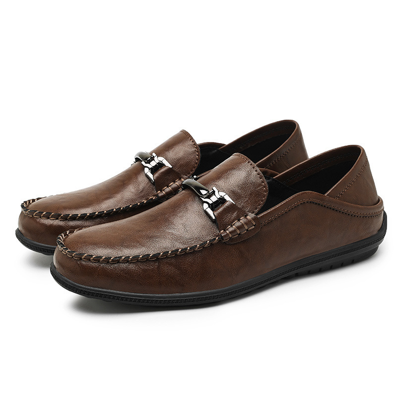 2024 Nove muške cipele u britanskom stilu – lagane kožne loaferice, casual slip-on