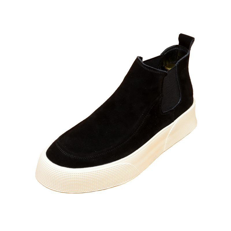 Muške slip-on cipele od nubuka, kratke Martin gležnjače, svakodnevne sportske tenisice s debelim potplatom za povećanje visine