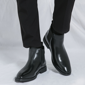 Muške kožne čizme s kopčom, šiljat nos, britanski stil, formalno i casual, za jesen, plus veličina
