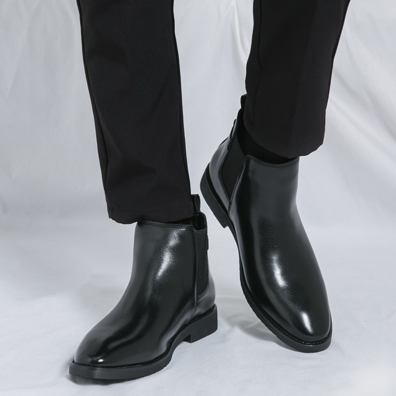 Muške kožne čizme s kopčom, šiljat nos, britanski stil, formalno i casual, za jesen, plus veličina