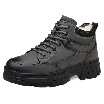 Muške zimske radne čizme, visokog kroja, anti-slip potplat, izdržljive, topla unutarnja podstava, kožni gornji dio, čizme za snijeg