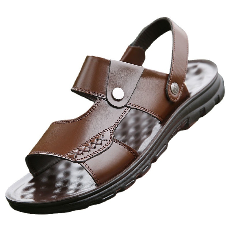 Nyári férfi kültéri casual szandálok – lélegző, csúszásmentes, puha talppal, nyitott orrú