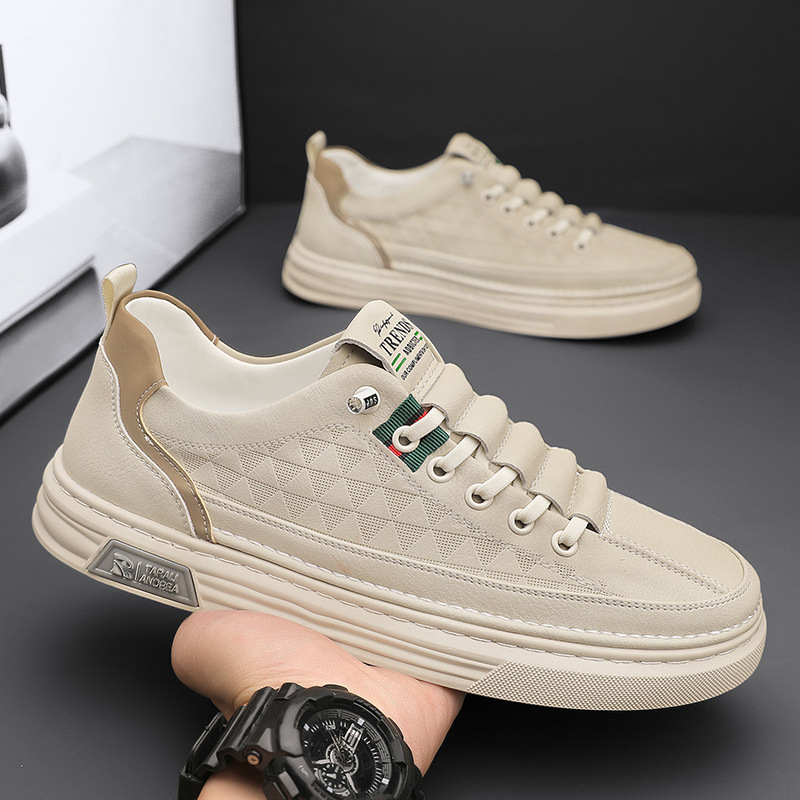 Muške bijele tenisice 2025, proljeće, prozračne casual skateboard tenisice