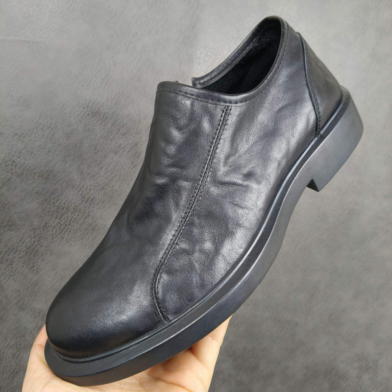 Chelsea čizme za muškarce, jednoslojna teleća koža, niski kroj, casual kožne cipele, prozračne
