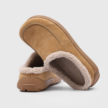 Muške zimske čizme za snijeg Slip-On, vanjski casual stil, s debelim potplatom i flis podstavom, model 64101-J