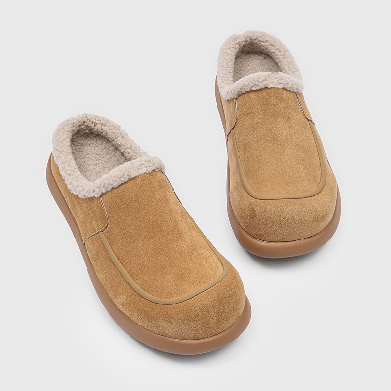 Muške zimske čizme za snijeg Slip-On, vanjski casual stil, s debelim potplatom i flis podstavom, model 64101-J
