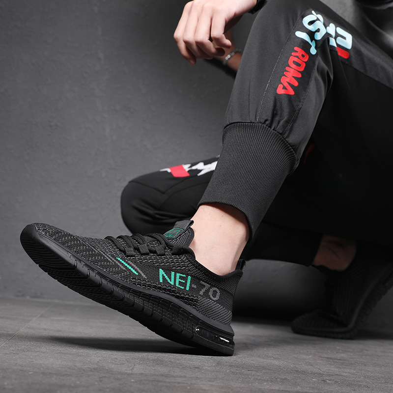 Muške ljetne Flyknit mrežaste tenisice – udobne casual tenisice, korejskog stila, niski profil, zaobljeni vrh prsta, velike veličine