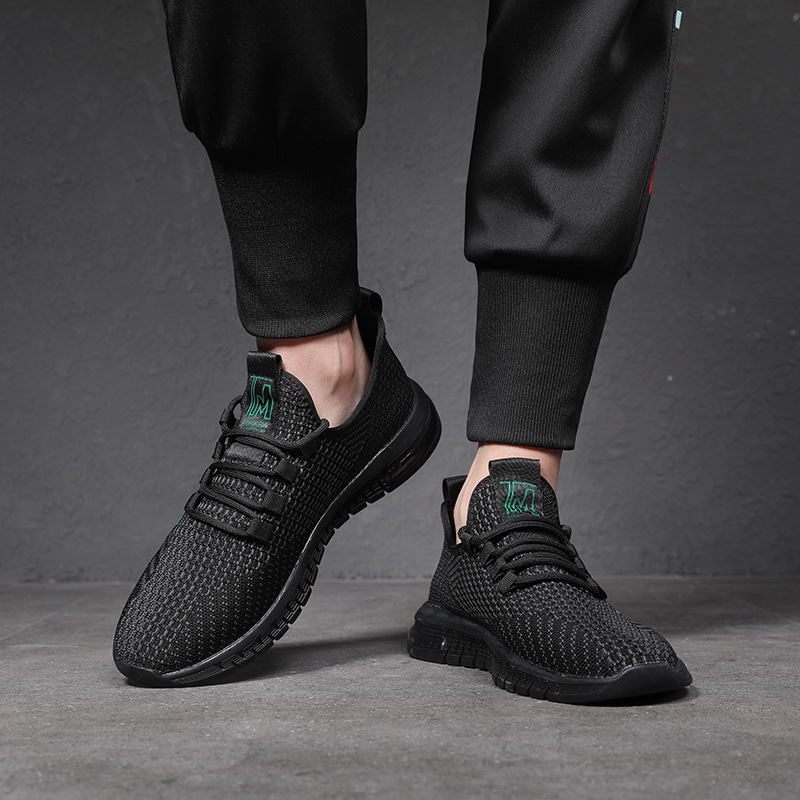 Muške ljetne Flyknit mrežaste tenisice – udobne casual tenisice, korejskog stila, niski profil, zaobljeni vrh prsta, velike veličine