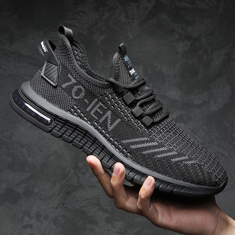 Muške ljetne Flyknit mrežaste tenisice – udobne casual tenisice, korejskog stila, niski profil, zaobljeni vrh prsta, velike veličine