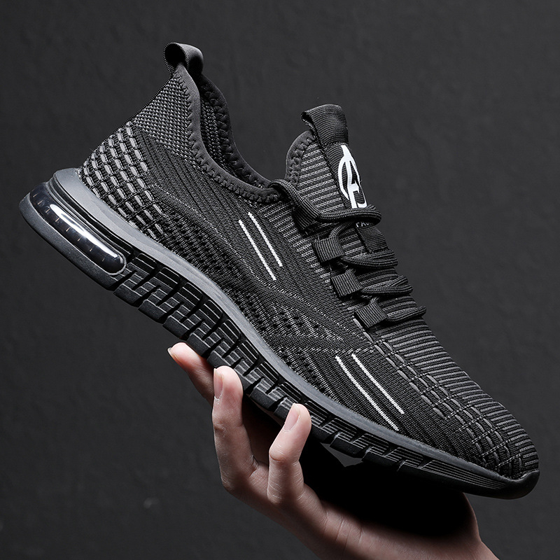 Muške ljetne Flyknit mrežaste tenisice – udobne casual tenisice, korejskog stila, niski profil, zaobljeni vrh prsta, velike veličine