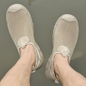 Ljetne muške slip-on cipele za planinarenje, prozračne lagane, s mrežastim gornjim dijelom