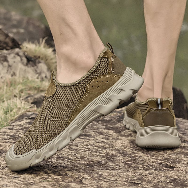 Ljetne muške slip-on cipele za planinarenje, prozračne lagane, s mrežastim gornjim dijelom