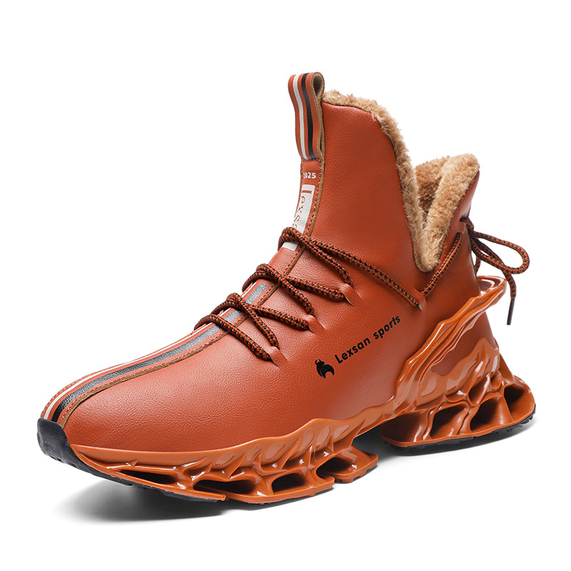 Unisex Blade zimske čizme s umjetnim kožnim gornjim dijelom, podstavljena, vezivanje, debela potplata, tople za snijeg